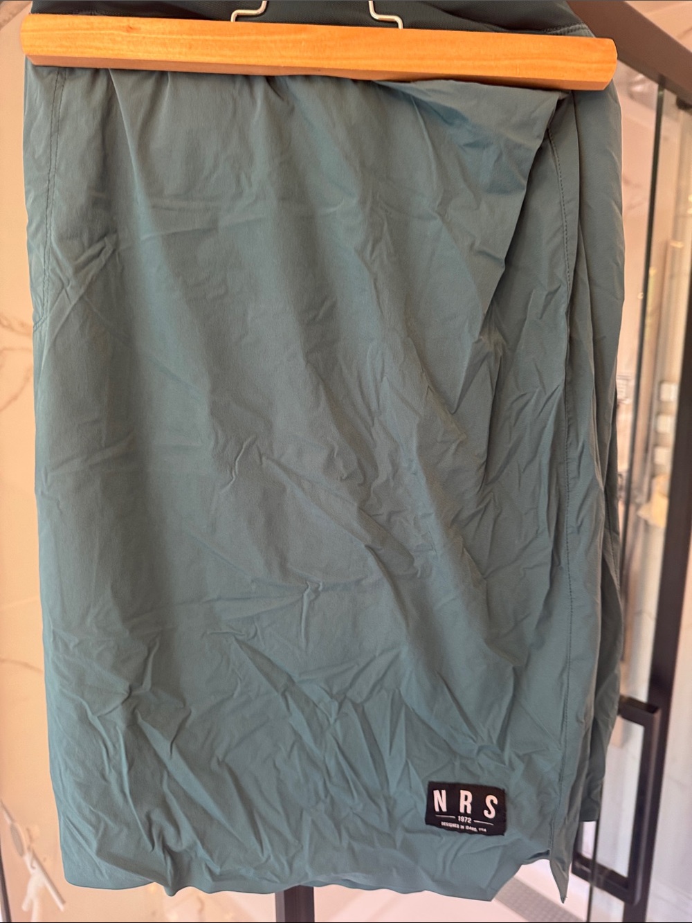 NRS Green Outdoor Shorts with Logo Patch